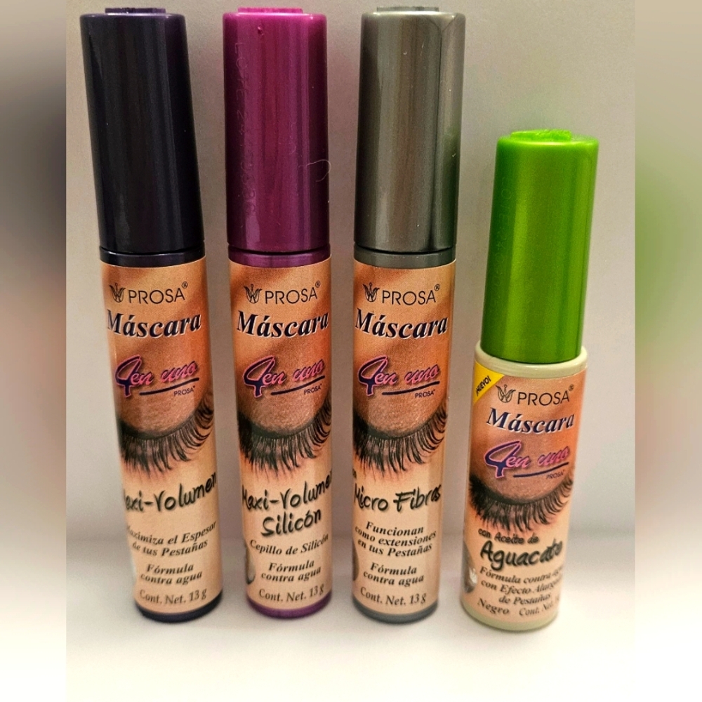 Mascara Prosa Set - Purple, Green, Gray And Pink (4 Pieces)